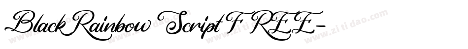 Black Rainbow Script FREE字体转换